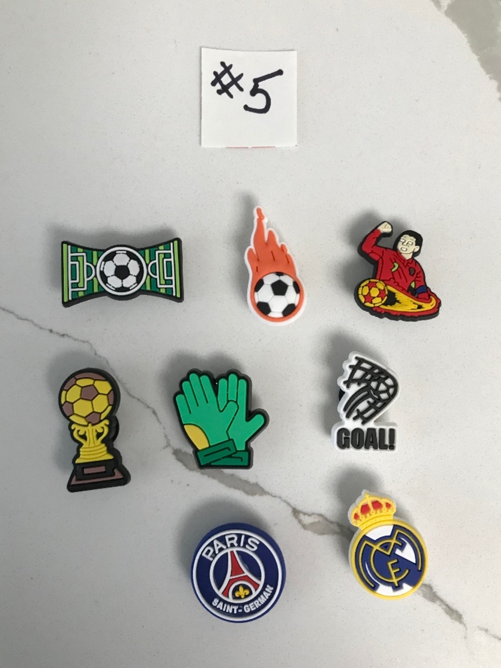 Crocs Charms Soccer # 5 Variety 8 piece Set New FIFA 2026